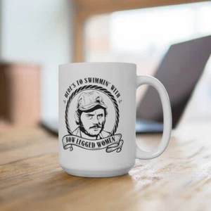 Swimming With Bow Legged Women Ceramic Jaws Themed Coffee and Tea Mug 15oz - Picture 1 of 5