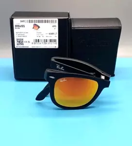RED RB4105 RAY-BAN FOLDING WAYFARER SUNGLASSES HET-222 - Picture 1 of 18