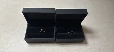 juego de anillos de compromiso oro amarillo Foto 1 de 4