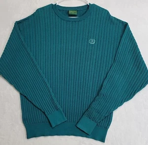 Bobby Jones Collection Ribbed Crew Neck Sweater Size 2x XXL Teal Mens Golf Shirt - Picture 1 of 9