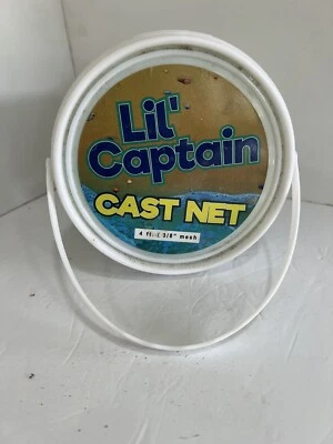 Red fundida Lil' Captain, 4 pies Radio, malla de 3/8", línea de mano flotante de 20' Foto 1 de 4