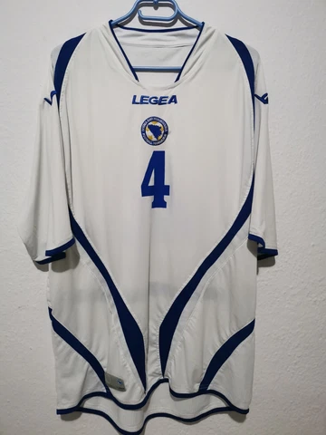 Emir Spahic #4 Bosnia Trikot Away Shirt Legea Dres Bosna Jersey Cover