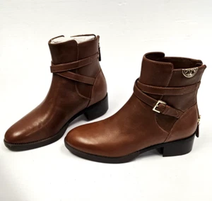 NEW Tory Burch Sidney Bootie Ankle Boots Hi Veg in Penny Brown size 6.5 (#31443) - Picture 1 of 18