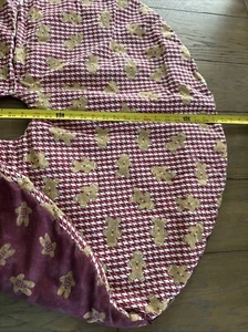 Handmade Quilted Christmas Tree Skirt Gingerbread Man 39" Double Sided 2 Designs - Picture 1 of 8