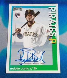Rodolfo Castro 2022 Topps Archives Snapshots Rookie Auto #2 Pittsburgh Pirates - Picture 1 of 2