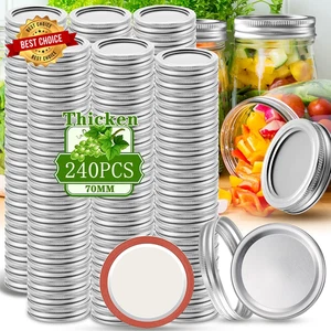 Einmachdeckel und Ringe Normale Öffnung 240 Stück 70 mm Einmachglas Deckel und Ringe Set - Bild 1 von 7