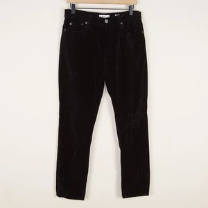 Pantalones de mezclilla cortos negros de tiro alto de terciopelo Re/Done Originals para mujer talla 29 - Imagen 1 de 12