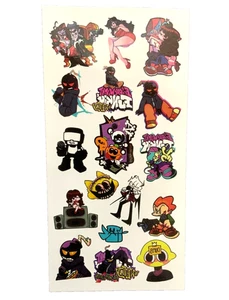 FULL SHEET OF FRIDAY NIGHT FUNKIN TEMPORARY PRESS ON TATTOOS - 17 COUNT - Picture 1 of 3