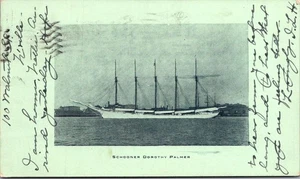 SCHOONER DOROTHY PALMER c1908 boat UDB Postcard - Picture 1 of 2
