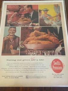 Pubblicità vintage 1961 Swift's Premium Meats dà vita a un sollevamento - Foto 1 di 1
