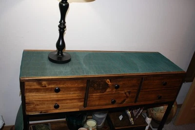 Reversible Table Runner Turquoise/Gold Shimmer 54" - Image 1 of 4