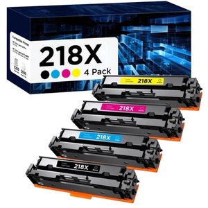 Cartucho de tóner 218X 4PK sin chip para HP 218A 218X Color LaserJet Pro 3201 3301 - Imagen 1 de 2