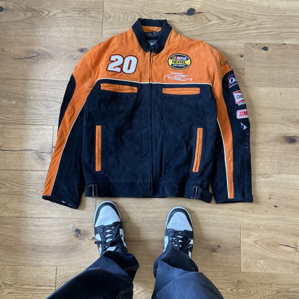 Home Depot Chevrolet Tony Stewart Wilsons Leather NASCAR Jacket small - Image 1 of 4