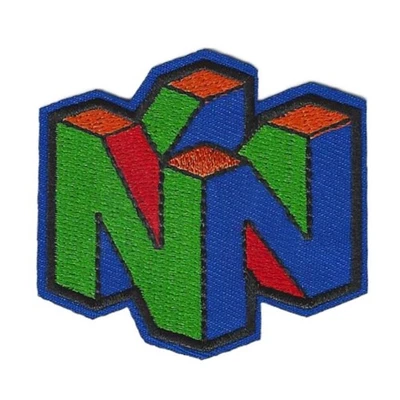 NINTENDO IRON ON PATCH 2.4" Iconic Video Game Console 64 Embroidered Applique - Image 1 of 2