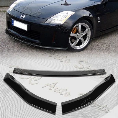 Alerón labial parachoques delantero pintado negro estilo CT para Nissan 350Z Z33 2003-2005 Foto 1 de 4