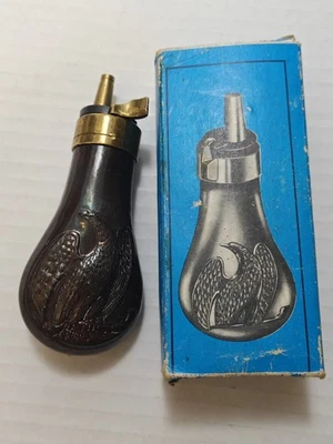 Réplica italiana de la Guerra Civil de Estados Unidos Colt Remington cobre latón águila frasco de pólvora  Foto 1 de 4