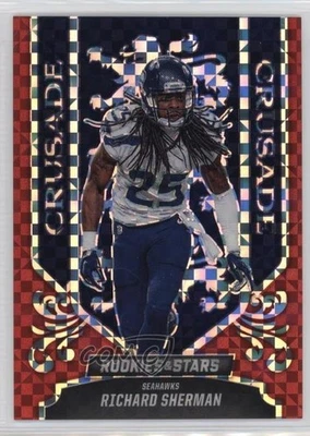 2023 Panini Rookies & Stars Crusade Red Plaid Prizm Richard Sherman #CR-28 - Image 1 of 2