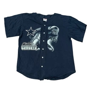 Camiseta deportiva de béisbol vintage de los Dallas Cowboys para hombre XL azul años 90 NFL - Imagen 1 de 7