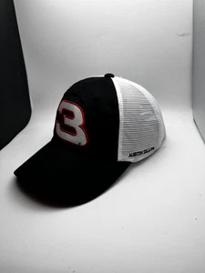 Austin Dillon Hat Cap Snap Back Mens Black White NASCAR Racing Trucker 3 RCR - Picture 1 of 5