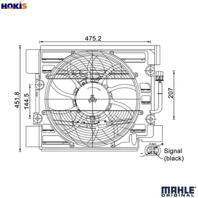 FAN AIR CONDITIONING CONDENSER ACF 24 000S FOR BMW M54B30 3.0L M52B20 2.0L 6cyl - Image 1 of 4