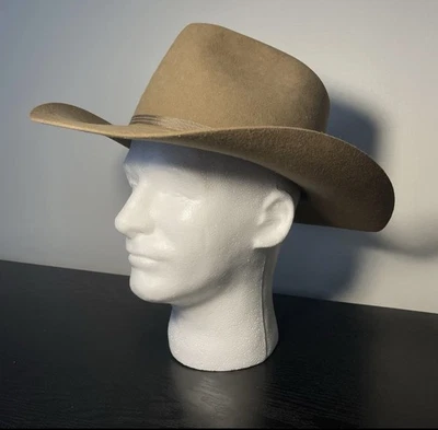 Sombrero de vaquero Akubra Snowy River Western vintage de fieltro de piel pura, talla 60 Foto 1 de 4