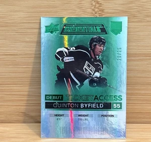 QUINTON BYFIELD 2021-22 UPPER DECK CREDENTIALS DEBUT ROOKIE GREEN /25 - Bild 1 von 2