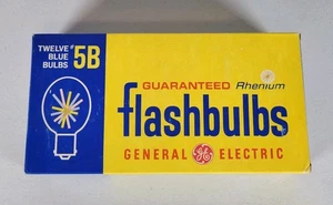 Lampadine Flash Vintage GE General Electric Rhenium # 5B Confezione 12 Lampadine Blu Nuove - Foto 1 di 11