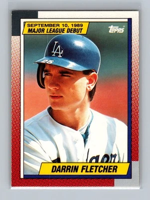 Darrin Fletcher Los Angeles Dodgers #38 1989 Topps Major League Debut Baseball - Image 1 of 2