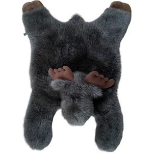 Fancy Zoo Kids Moose Faux Fur Rug Throw Plush 40" x 30" - Picture 1 of 5