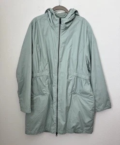 Chaqueta de lluvia ligera verde menta Kirkland's para mujer bolsillos con capucha XL - Imagen 1 de 13