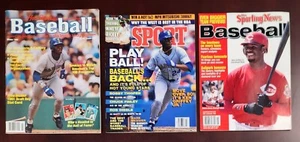 (3) 1991 Ken Griffey Jr. Cover Magazines With Ricky Henderson Feature Stories - Picture 1 of 21