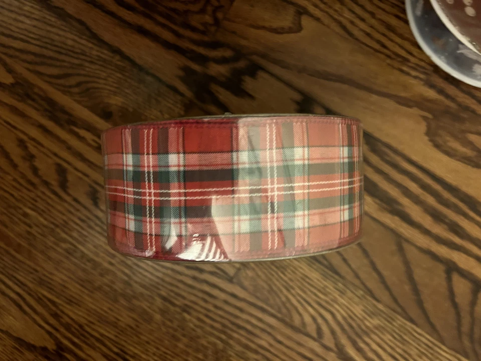 5 yardas. "Cinta de borde con cable a cuadros de Navidad de 2,5"" de ancho de Member's Mark Sam's" Foto 1 de 1