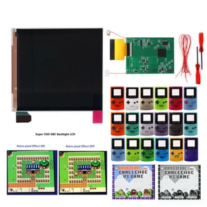 Kits de pantalla HISPEDIDO GBC IPS retroiluminación LCD Q5 con carcasa para Game Boy color - Imagen 1 de 44