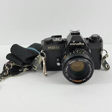 Minolta XD11 35mm Black Camera w/ MC Rokkor-X PF 50mm f1.7 Lens Great Condition