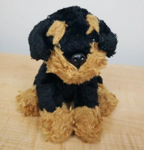 Antiguo peluche azul marino cachorro perro Rottweiler 7" negro y marrón 2006 - Imagen 1 de 16