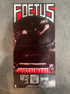 Vintage Foetus Inc Foetalmaia Promo Poster 22" x 11" Folded - Picture 1 of 1