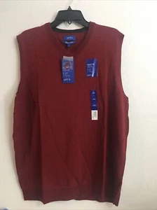 Apt.9 merino sweater vest Mens Red Size Large (APO-71-1) - Picture 1 of 5