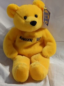 1999 "Salvino's B-Ball Bammers" "Kareem Abdul-Jabbar" Plush Bear, Yellow - NEW - Picture 1 of 8