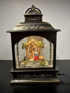 RAZ Imports Holy Family Musical Lighted Water Lantern•Christmas Decor•NEW•8" - Picture 1 of 8