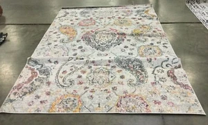 GREY / GOLD 5'-3" X 7'-6" Back Stain Rug Reduced Price 1172659310 MAD600F-5 - Picture 1 of 4