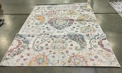 GREY / GOLD 5'-3" X 7'-6" Back Stain Rug Reduced Price 1172659310 MAD600F-5 - Image 1 of 4