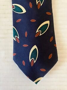 President's Club Haggar Men's Necktie Tie Silk Multicolor Geometric Satin 58"