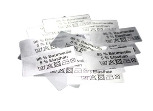 50 Textiletiketten 95 % Baumwolle 5% Elasthan 40° - Bild 1 von 2