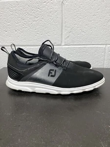 Scarpe da golf Footjoy Superlites XP 58075 da uomo taglia 10,5 M nere senza punte usate in ottime condizioni - Foto 1 di 6