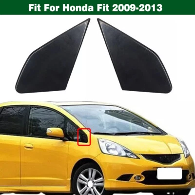 1 Pair Front Door Garnish Window Glass Plate Trim Cap For Honda Fit 2009-2013 - Image 1 of 4