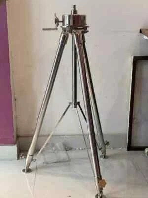 Vintage Floor Lamp Standing Tripod Antique Heavy Silver Nautical gift - Image 1 of 4
