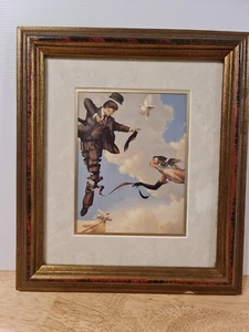Michael Parkes Art Print 'Unwinding' 1988 Mounted & Framed Printed in Holland - Picture 1 of 14