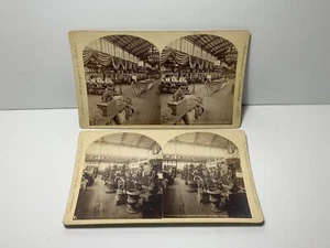 1876 Stereoview Centennial International Exhibition Statues Old Photo - Picture 1 of 8