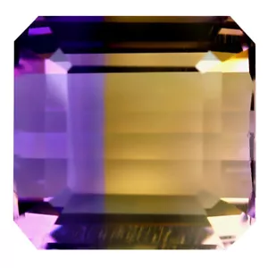 14,80 ct bedeutender Achteckschliff (14 x 14 mm) Brasilien lila und gelber Ametrin - Bild 1 von 1