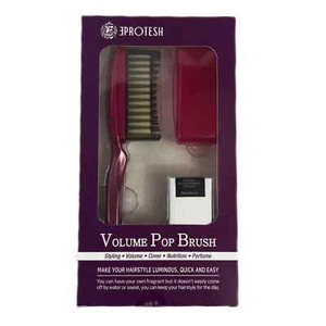 Hair POP UP BRUSH Beauty Full Size E-Protesh Dark Brown For Volume - Picture 1 of 3